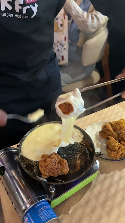 My lunch at KFry - Fried Chicken wrapped with cheese #kfry #kfryurbankorean