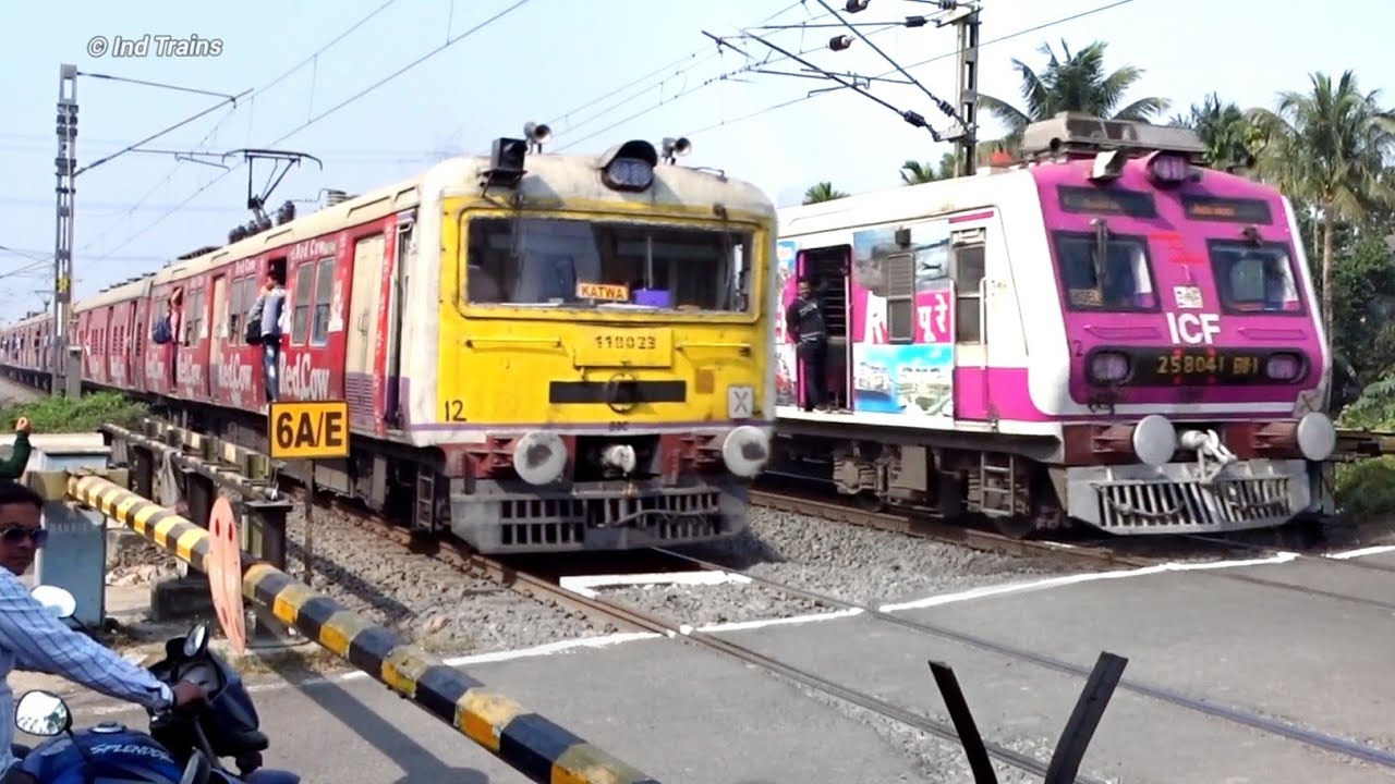 Different Types EMU Local Trains & Furious Express Trains Skip Busy Level Crossing Back to Back | ER