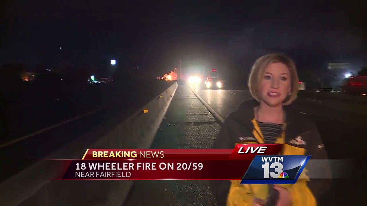 18 wheeler catches fire on I-20/59 - YouTube