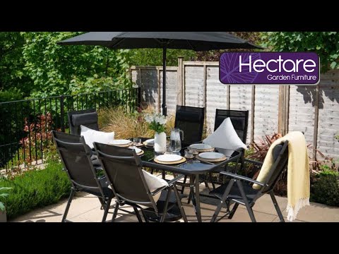Kennet reclining 4 seater polytex dining set in black by hectare hotsell