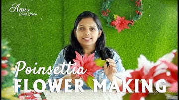 Simple Crepe Paper Poinsettia Flower Tutorial (DIY) @annscrafthouse