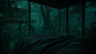 Rain Sounds for Sleep | Luxury Jungle Treehouse in Thunderstorm | 8 Hours | No Ads | EP050