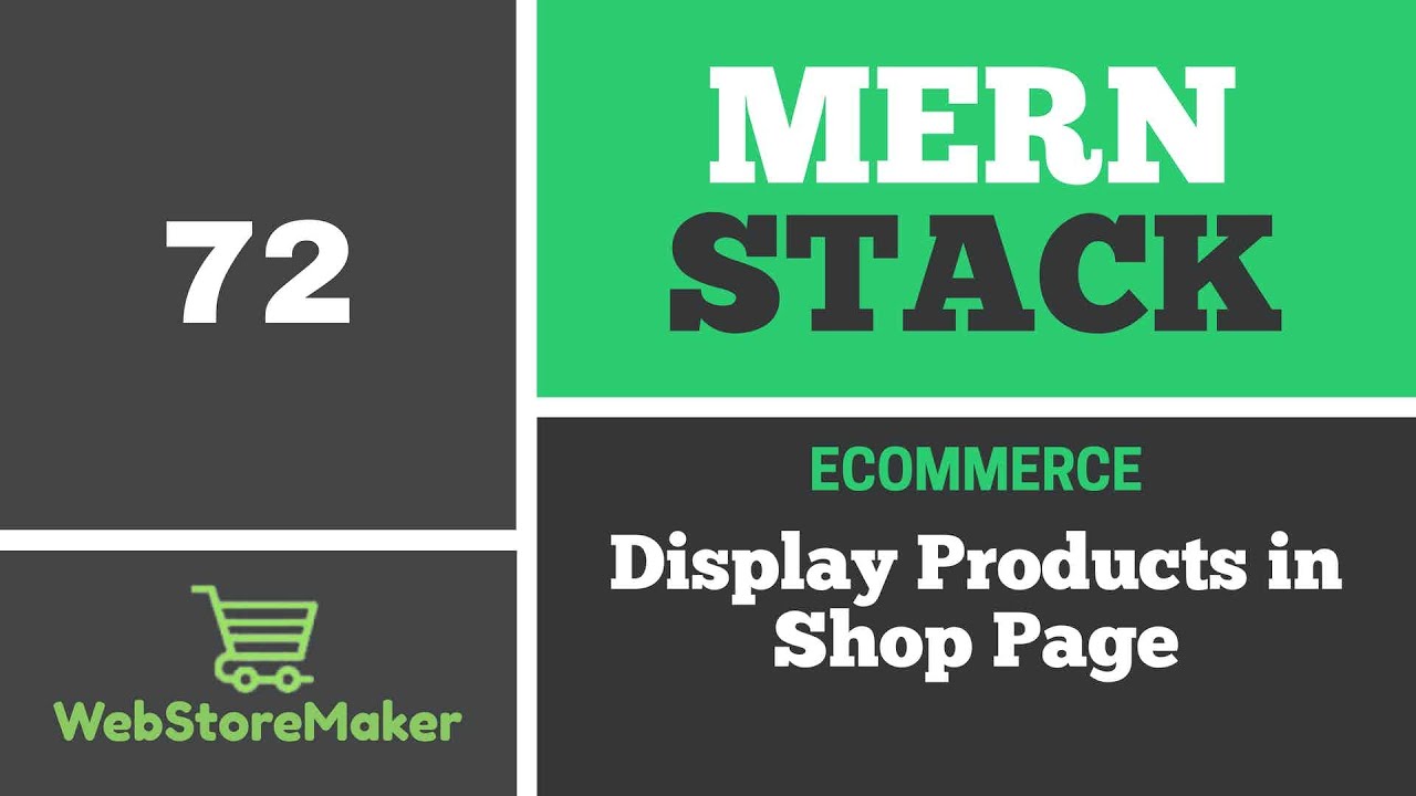 [72] Display Products in Shop Page - Ecommerce Tutorial using MERN Stack