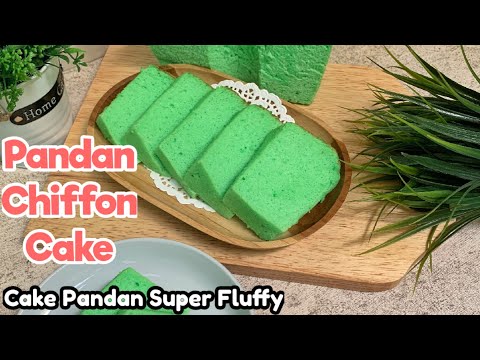 Cake Pandan Putih Telur | Pandan Chiffon Cake