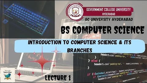 GCUH : computer science lecture 1 / first semester preparation