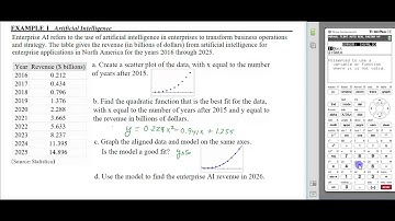 3.5 Quadratic and Power Models