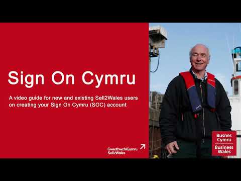 Sign On Cymru - Registering your Sell2Wales account with SOC