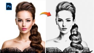 How to Convert Image into A Pencil Sketch in Photoshop | Photoshop Pencil Sketch Effect Tutorial