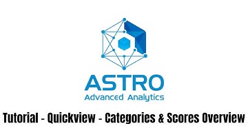 Astro Advanced Analytics - Tutorial - Quickview - Categories & Scores Overview