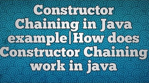 Constructor Chaining in Java example|How does Constructor Chaining work in java