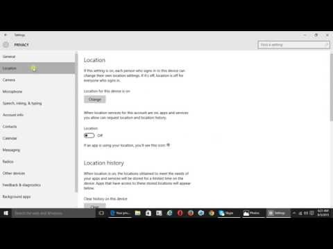 How to turn on and off location or gps in windows 10 devices