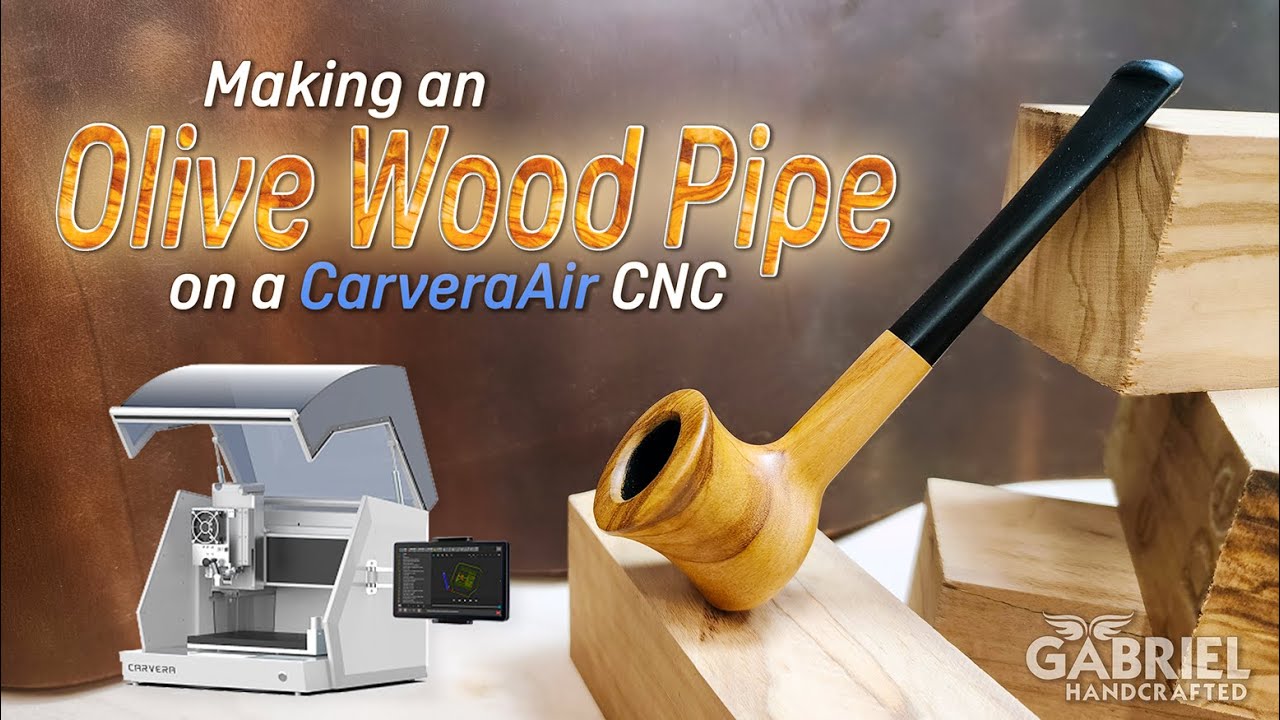 Изготовление курительной трубки из оливкового дерева на настольном станке с ЧПУ — полный процесс ...