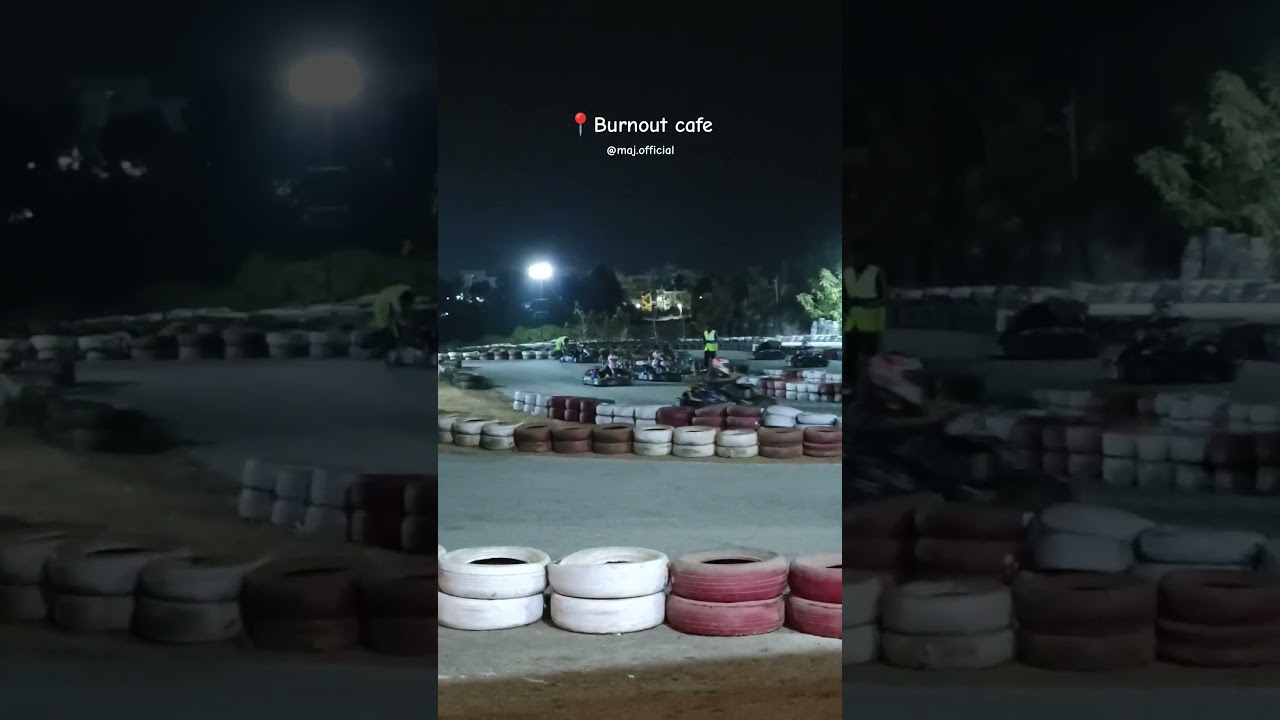 fun at Burnout cafe 🏎️, kannakpura road 
