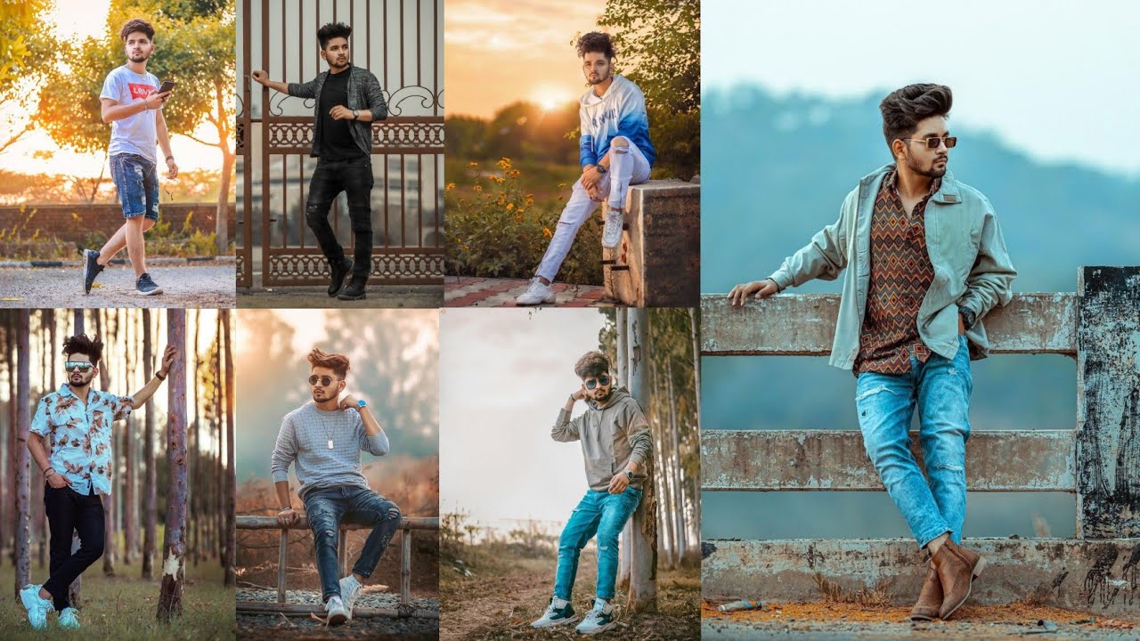 stylish poses for boys boys Photoshoot ideas l| attitude poses || ankit  Editography - YouTube