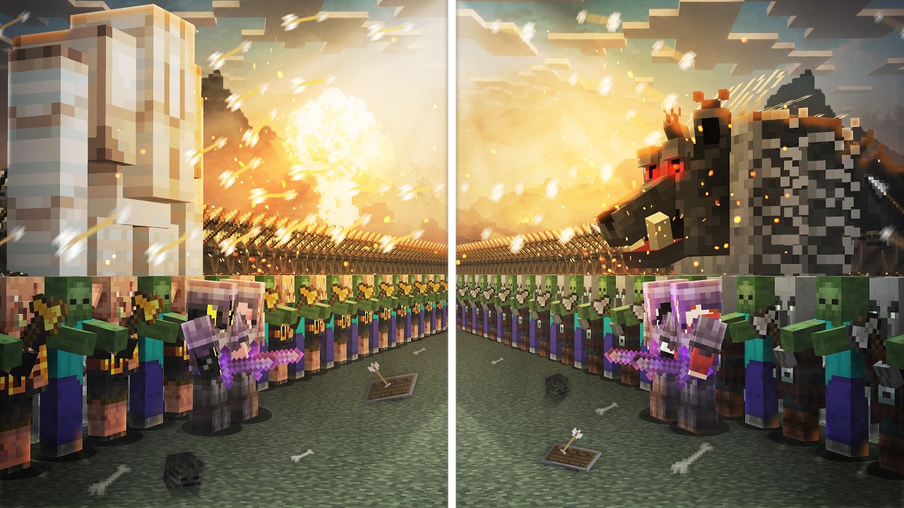 Minecraft, But We FOUGHT Using MOB ARMIES