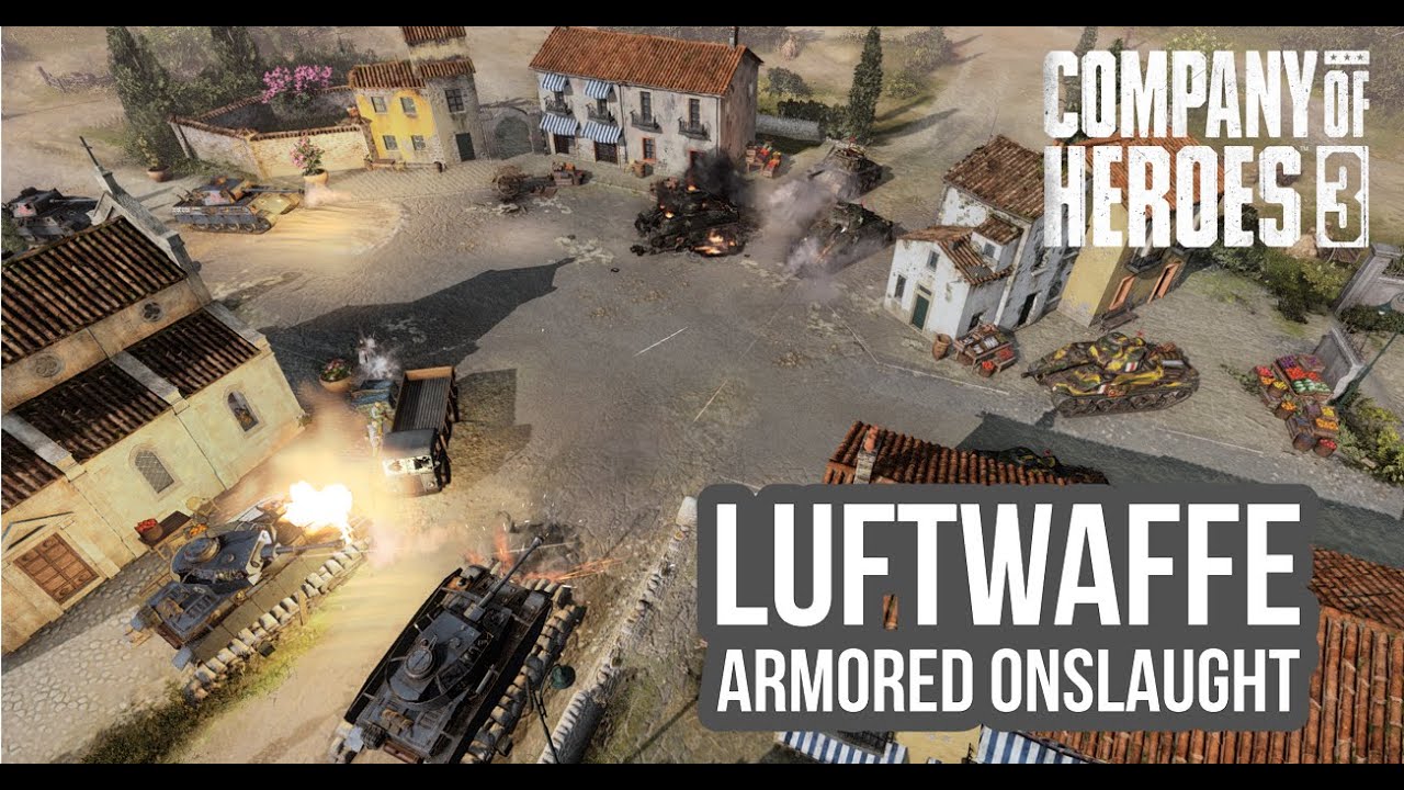 Luftwaffe Armored Onslaught | FPV High-Elo 2v2 | COH3 Wehrmacht