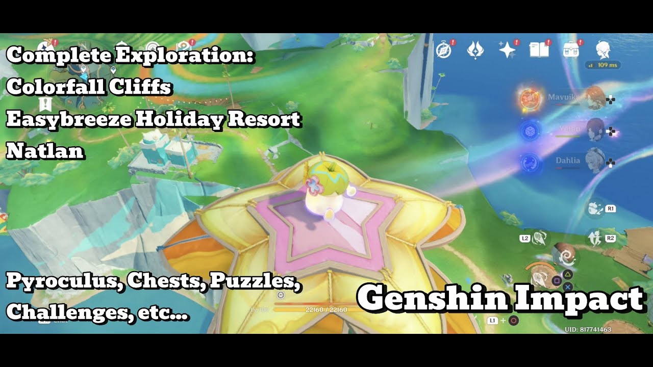 [Genshin Impact Exploration] Colorfall Cliffs - Natlan - Pyroculus ...