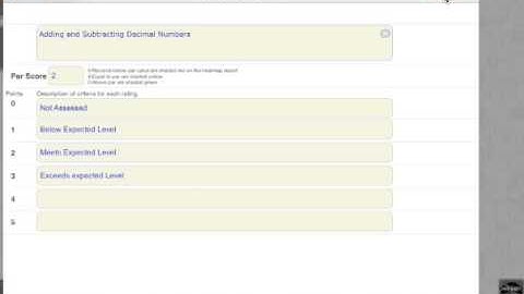 Creating a Rubric with 