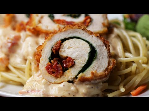 Creamy Tuscan Chicken Rolls • Tasty