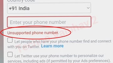How To Fix Twitter Unsupported phone number Problem Solve