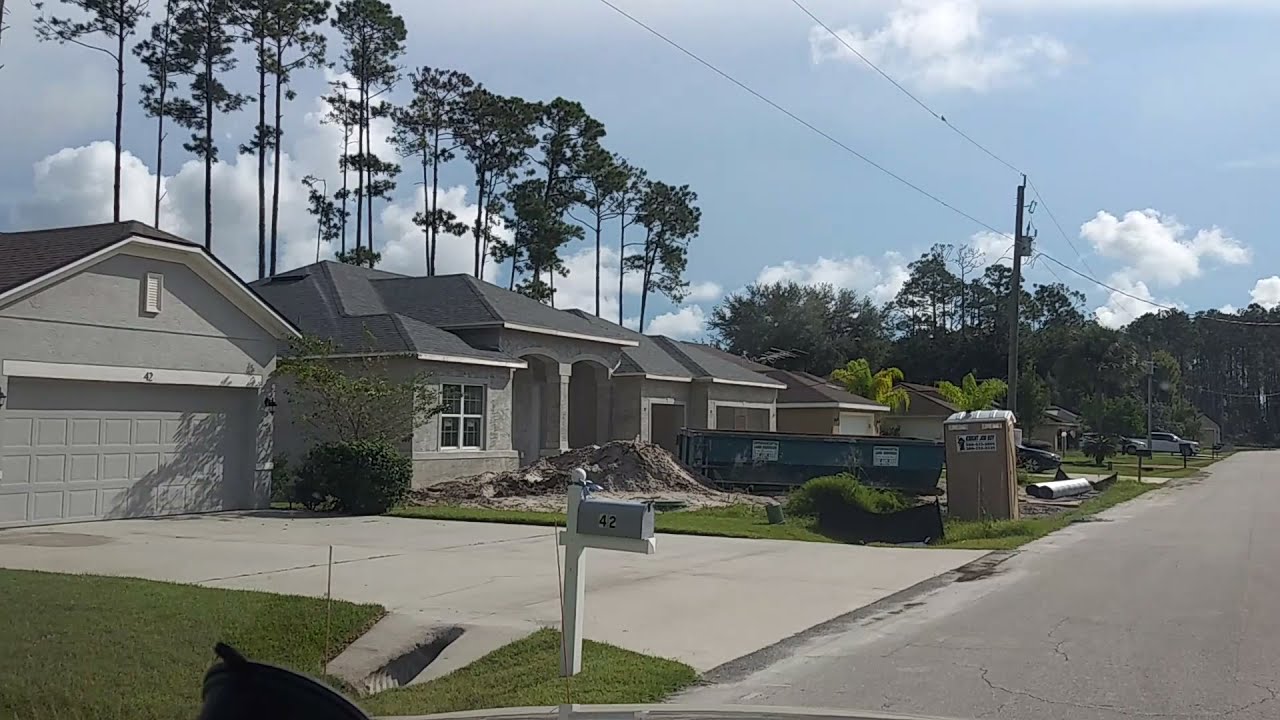 Driving in Palm Coast, Florida |  Cypress Knolls E section of Palm Coast