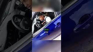 Biker Crashed Because of Stupid Driver