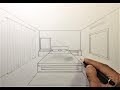 How to Draw a Simple Bedroom in One Point Perspective #3