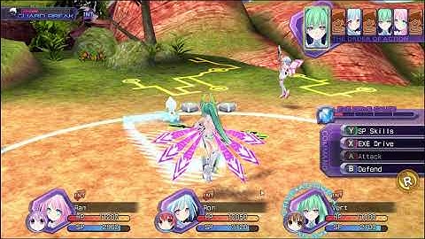 Hyperdimension Neptunia Re;birth 1 Graphics Pass Clione battle
