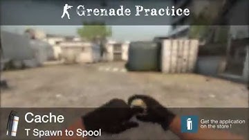 Grenade Practice : Cache Smoke  - T Spawn to Spool
