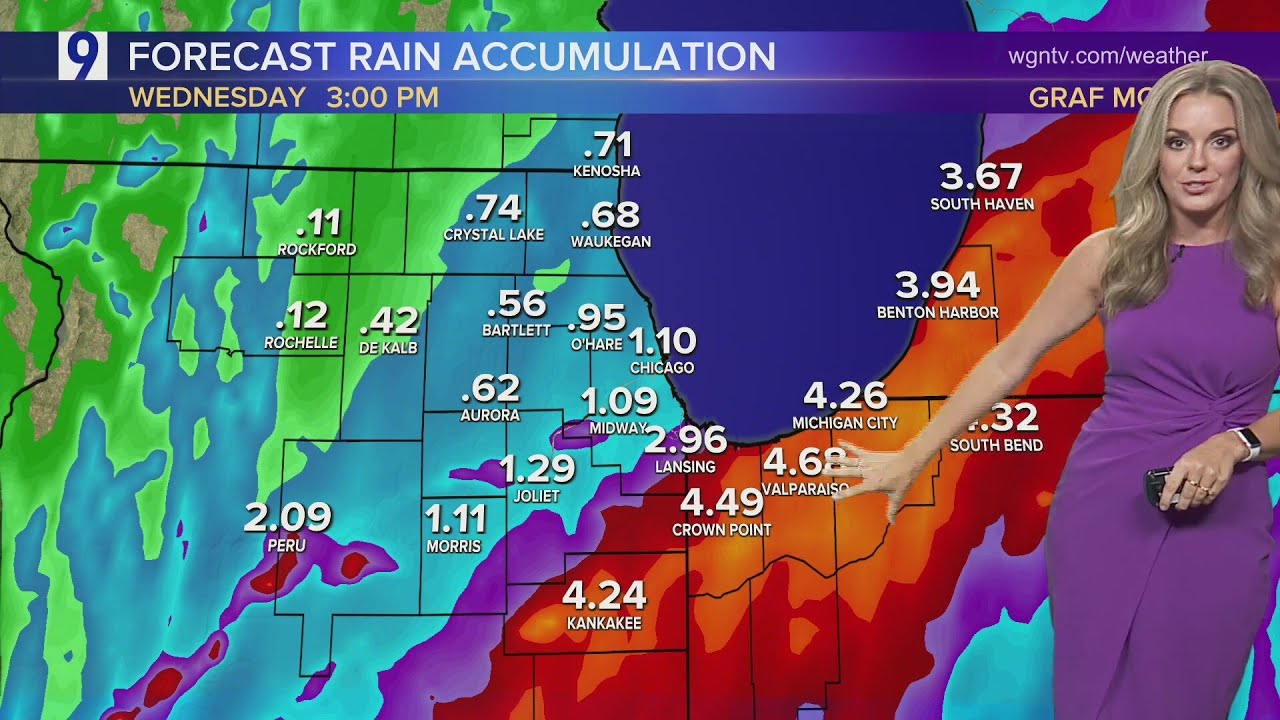Tuesday weather: Remnants of Tropical Storm Beryl will dump heavy rain on parts of Chicagoland later