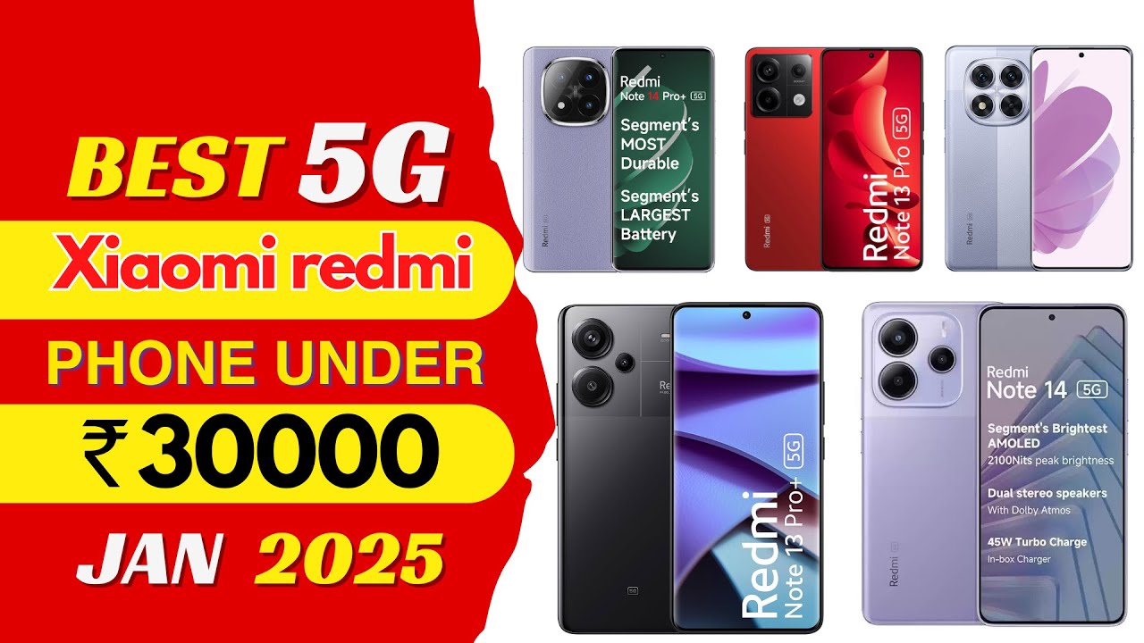 Top 5 Best Smartphones Under ₹30000 Budget | Best Xiaomi 5G Mobile ...