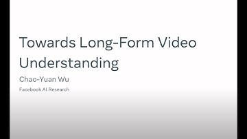 Chao-Yuan Wu (FAIR) at CVPR