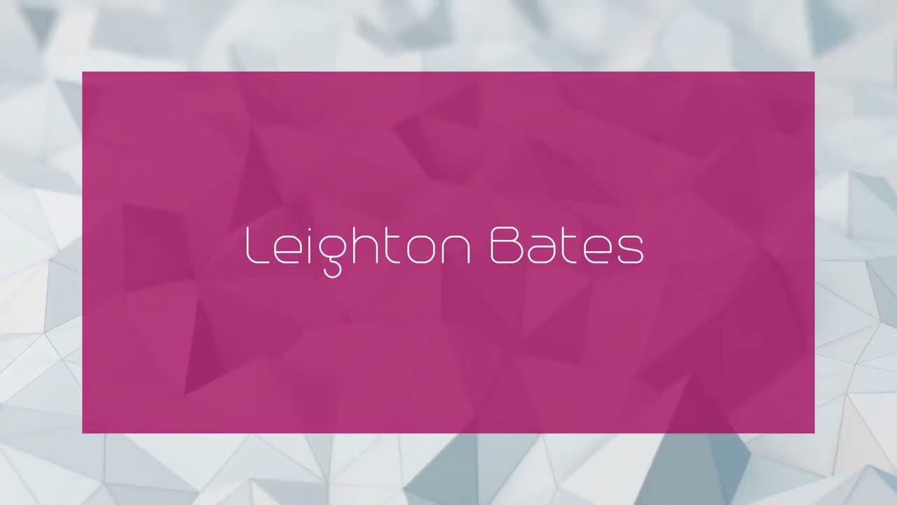 Leighton Bates - appearance