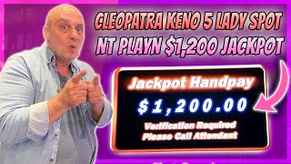 Cleopatra Keno 5 Spot Jackpot Lady NT Playn