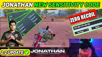 JONATHAN NEW SENSITIVITY 2022🔥 WITH SENSI**CODE | COMPETITIVE PLAYER BEST SENSITIVITY SETTINGS
