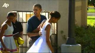 Raw Video: Christmas Church Services for Obamas