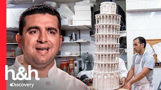 Buddy replica la Torre de Pisa en asombroso pastel inclinado | Cake Boss | Discovery H&H