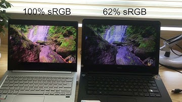 100% sRGB vs 62% sRGB laptop