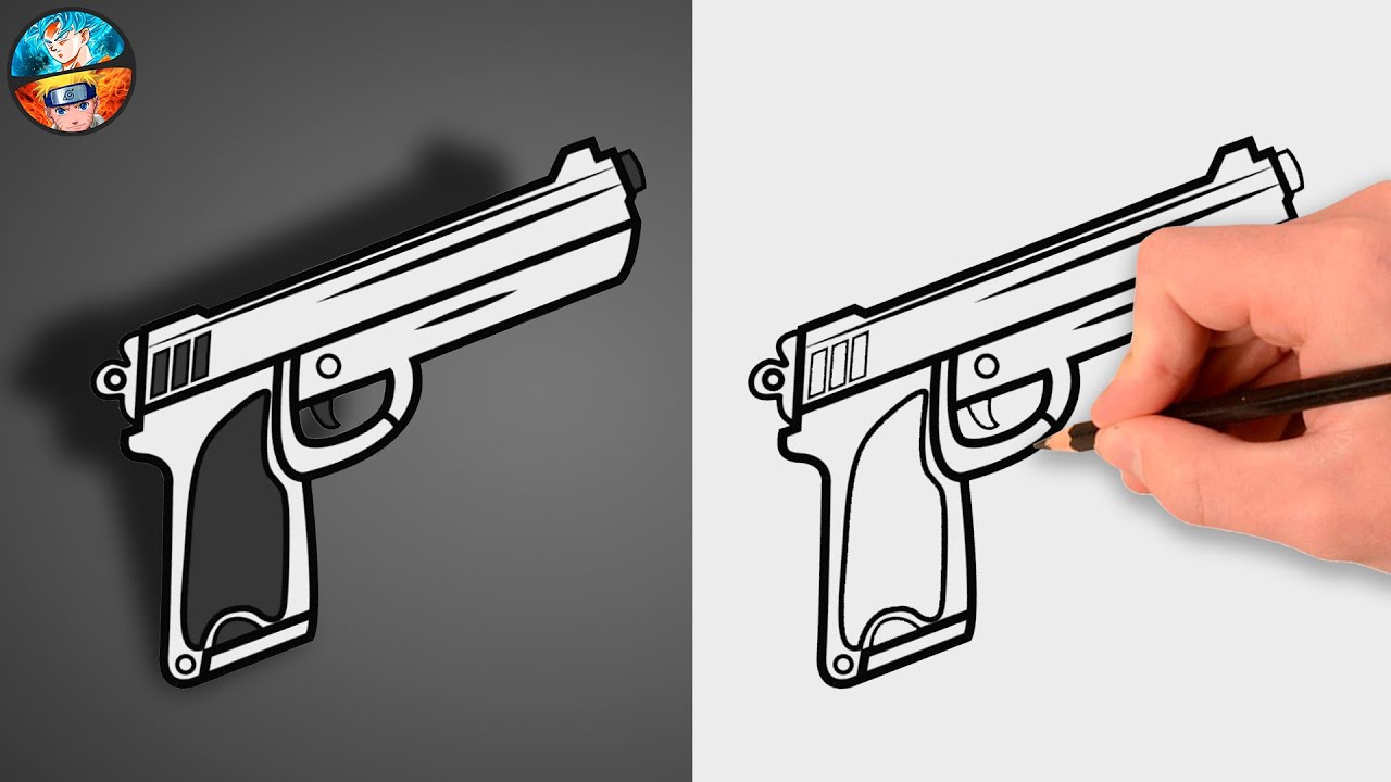 Dibujo De Pistola Simple Pistola Dibujo