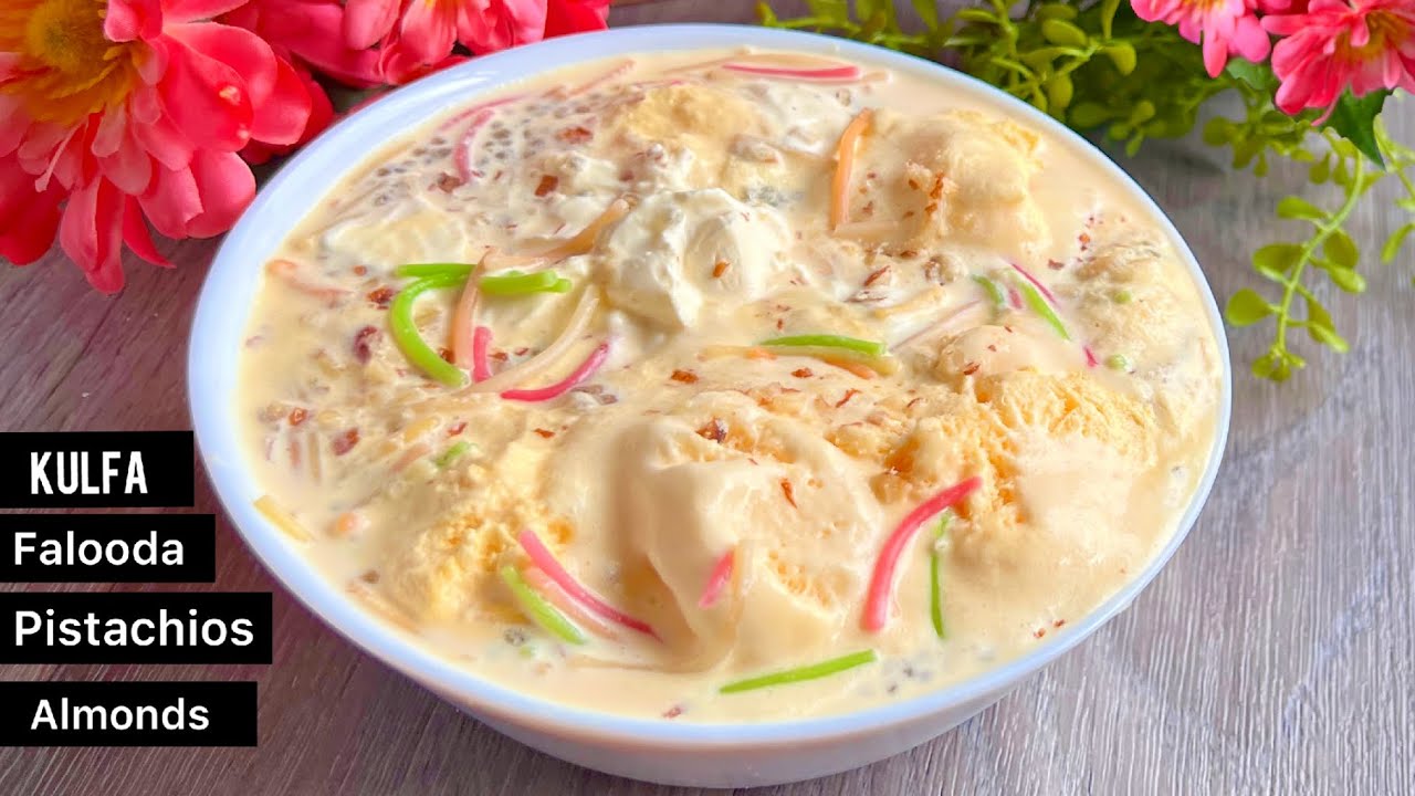Home made kulfi Falooda Recipe Royal Falooda Rabri Almonds