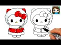How to Draw Hello Kitty Christmas Easy