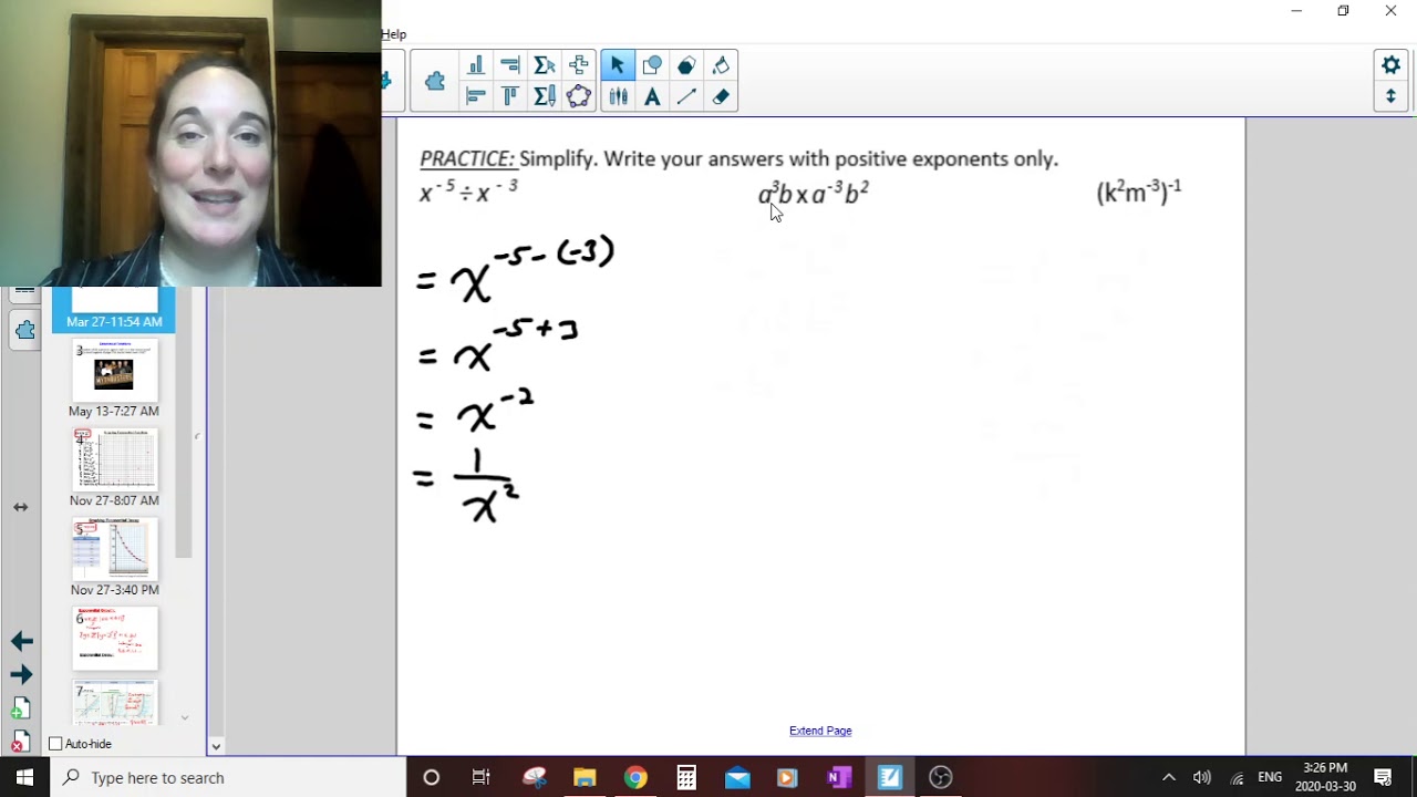 Page 1 Exponent Rules Review - YouTube