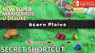 New Super Mario Bros. U Deluxe GAMEPLAY - Acorn Plains Shortcut - No Commentary Nintendo Switch