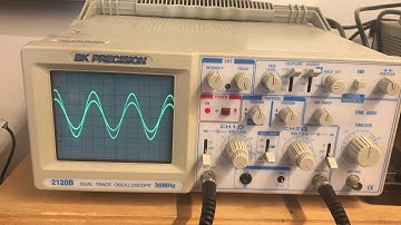Sine Wave on BK PRECISION OSCILLOSCOPE