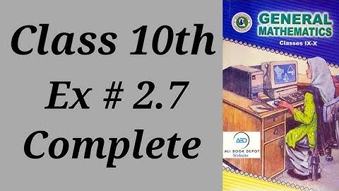 Ex # 2.7 Complete Chap: Formula and Factors class 10 general maths Sindh board
