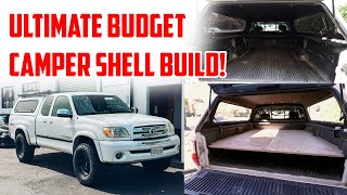How to build the CHEAPEST Overland Truck Bed Camper Shell sleeping platform!