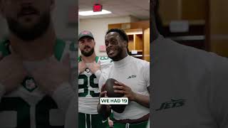 Jets post-win locker room speech