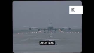 1970s, 1980s Boeing 747 Take Off, Runway, HD from 35mm
