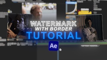 Watermark with Border | After Effects Tutorial