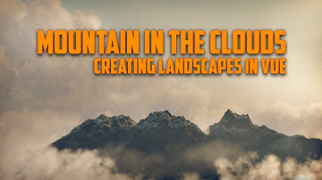 Modeling in Vue. Mountain in the clouds.